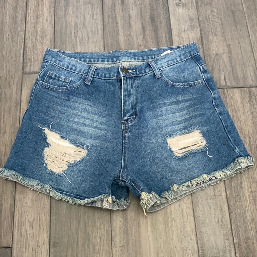 Hengsheng High Rise‎ Mom Jean Shorts Sz M